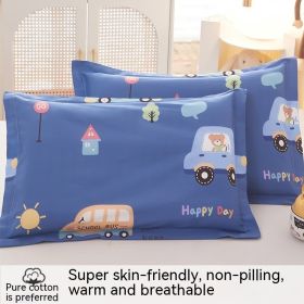 Cotton Children's Pillow Set For Sleep (Option: Baby Bus-30x50cm per piece)