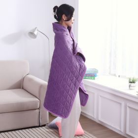 USB Shawl Warm Body Electric Heating Blanket 5v Low Voltage (Option: Light Purple-100x140 Without Zipper)