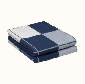 Office Sofas Shawl Air Conditioning Blanket Household (Option: Navy Blue-130X170cm)