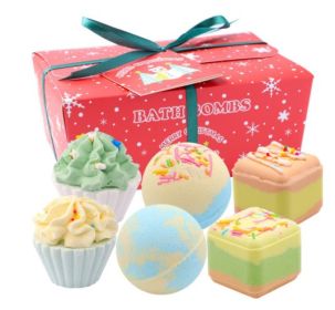 Cake Essential Oil BathSpecial Bath Salt Suit (Option: Christmas Green Cake)