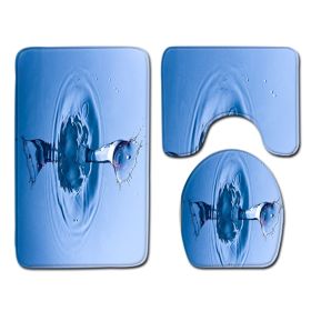 Modern Minimalist Bathroom Mats Three-piece Set (Option: PJ220621 A002-50x80cm)