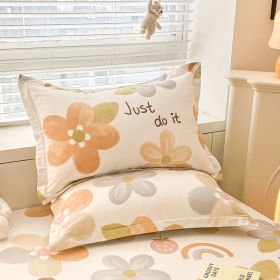 Pair Of Pure Cotton Pillowcases (Option: Safe and warm like summer-48cmX74cm)