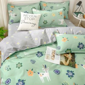 Student Dormitory Single Duvet Cover Autumn And Winter (Option: Happy Deer-1.2bed)