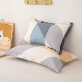 One Pair Of Pure Cotton Pillowcases For Single Person (Option: Summer Mocha Grey-30cmX50cm)