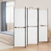 5-Panel Room Divider White 98.4"x78.7" Fabric