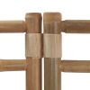 Folding 3-Panel Room Divider 47.2" Bamboo and Canvas