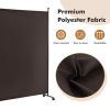 6 Feet Single Panel Rolling Room Divider with Smooth Wheels