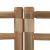 Folding 4-Panel Room Divider 63" Bamboo and Canvas