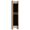 Folding 4-Panel Room Divider 63" Bamboo and Canvas