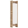 Folding 6-Panel Room Divider 94.5" Bamboo and Canvas