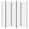 5-Panel Room Divider White 98.4"x78.7" Fabric