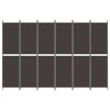 6-Panel Room Divider Brown 118.1"x78.7" Fabric