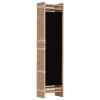 Folding 6-Panel Room Divider 94.5" Bamboo and Canvas