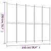 5-Panel Room Divider White 98.4"x78.7" Fabric