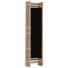 Folding 5-Panel Room Divider 78.7" Bamboo and Canvas