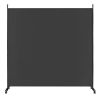 6 Feet Single Panel Rolling Room Divider with Smooth Wheels