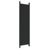 6-Panel Room Divider Black 118.1"x78.7" Fabric