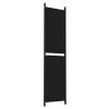 4-Panel Room Divider Black 78.7"x78.7" Fabric