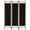 Folding 3-Panel Room Divider 47.2" Bamboo and Canvas