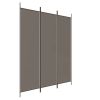 3-Panel Room Divider Anthracite 59.1"x78.7" Fabric