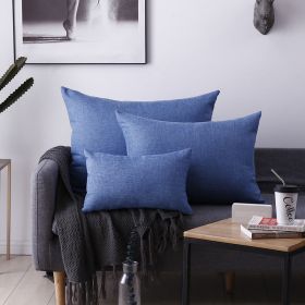 Living Room Rectangular Pillow Cushion Cover (Option: Sapphire Blue-30X50cm)