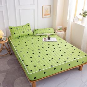 Cotton Covered Anti Slip Cartoon Bedspread (Option: Wave Dot Green-180x220cm)