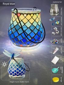 Mosaic Candlestick Diy Material Package (Option: Sapphire Blue Material Package)