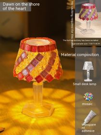 Mosaic Table Lamp Diy Handmade Material Kit (Option: Colorful S)