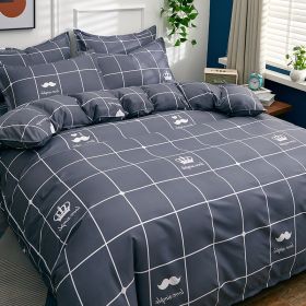 Student Dormitory Single Duvet Cover Autumn And Winter (Option: Dark Gray-1.5bed)