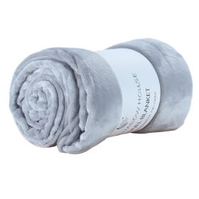 Coral Velvet Leg Nap Pet Blanket (Option: Light Gray Flannel-70cmx 100cm)