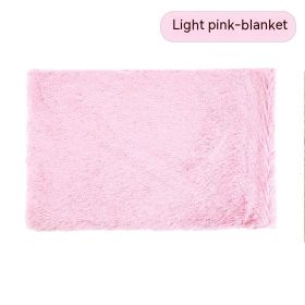 Pet Blanket Dog Bed Cat Winter Thermal Blanket (Option: Light Pink Blanket-L)