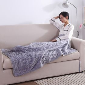 USB Shawl Warm Body Electric Heating Blanket 5v Low Voltage (Option: Silver-75x120 Without Zipper)